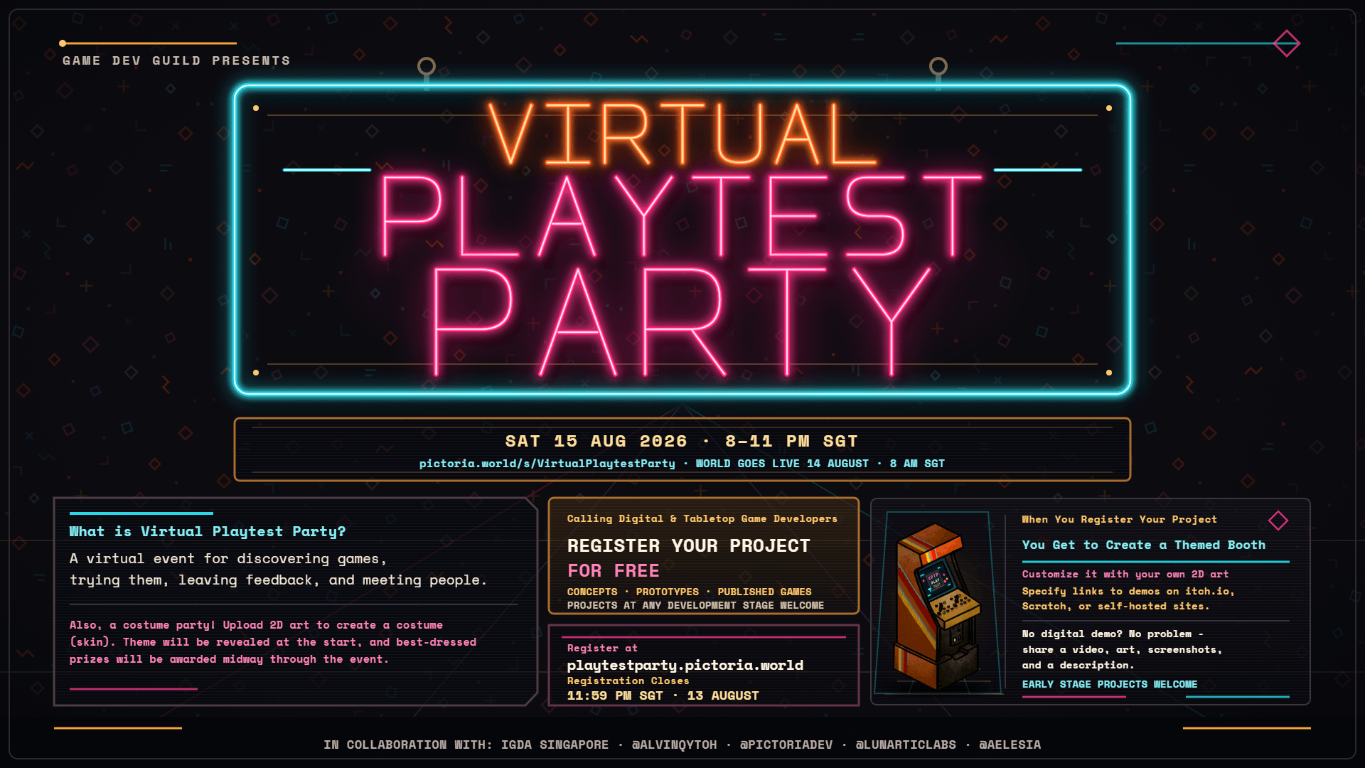 Virtual Playtest Party poster